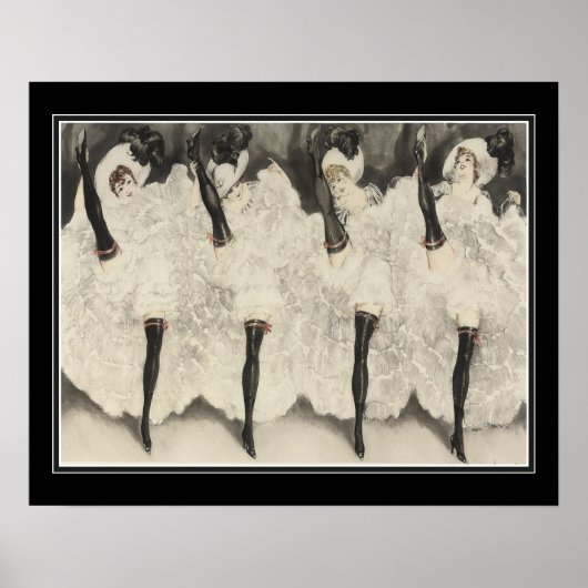 "Can-Can" Louis Icart Poster (Voorkant)