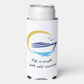 Can cooler: Life Is Simple - Just Add Cruising Seltzer Blikjeskoeler (Seltzer Voorkant)