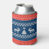 Can Cooler small Ugly Sweater with Reindeer Knit (Blikje Voorkant)