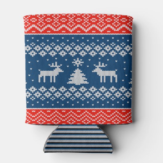 Can Cooler small Ugly Sweater with Reindeer Knit (Achterkant)