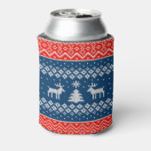 Can Cooler small Ugly Sweater with Reindeer Knit (Blikje Achterkant)
