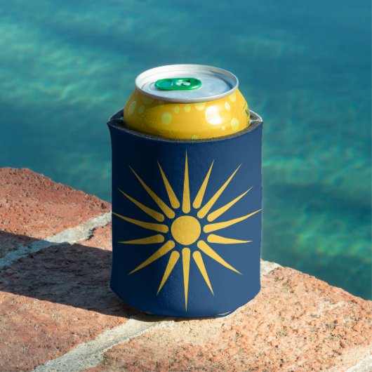 Can Cooler with flag of Macedonia, Greece (Insitu Zwembad)