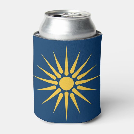 Can Cooler with flag of Macedonia, Greece (Blikje Voorkant)