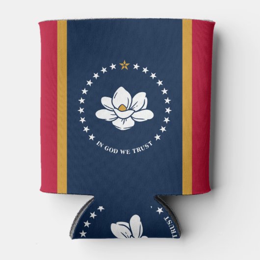 Can Cooler with flag of MIssissippi, USA (Voorkant)
