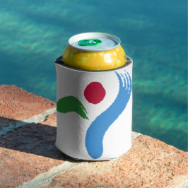 Can Cooler with flag of Seoul, South Korea