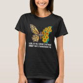 Can do All Things Through Christ Cross Sunflower B T-shirt (Voorkant)