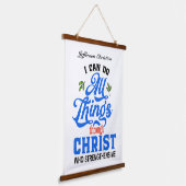 Can do all things through Christ Hangend Wandkleed (Gebogen)