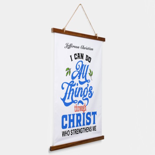 Can do all things through Christ Hangend Wandkleed (Gebogen)