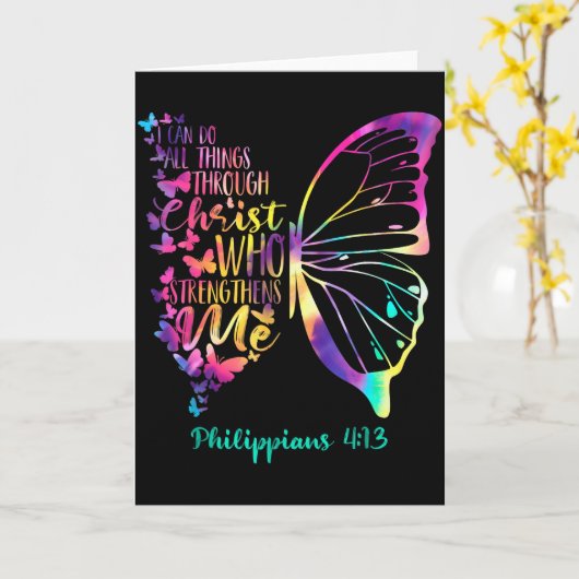 Can Do All Things Through Christ Who Strengthens M Kaart (Gele Bloem)