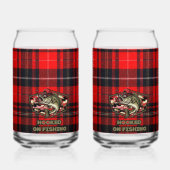 Can glas with a fun fish (Achterkant)