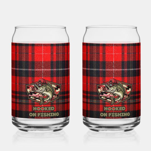 Can glas with a fun fish (Achterkant)