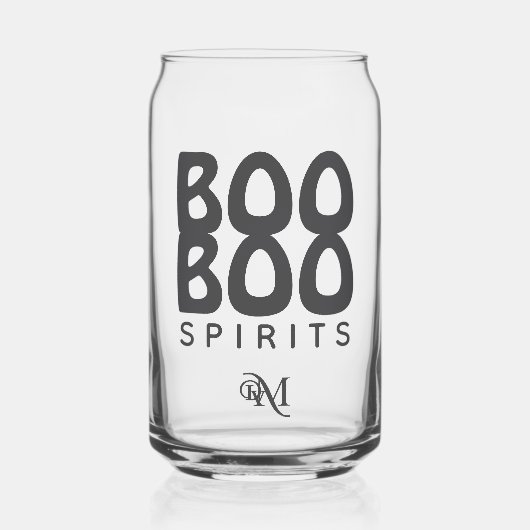 Can Glass : HALLOWEEN Boo Boo Spirits Blikvorm Glas (Voorkant)