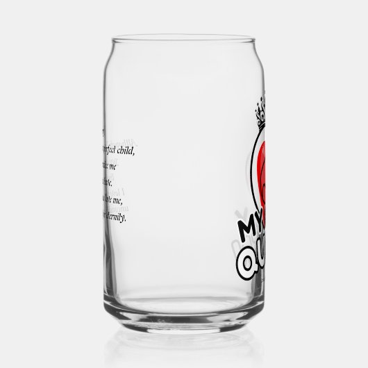 Can Glass: Mijn enige koningin Blikvorm Glas (Rechts)