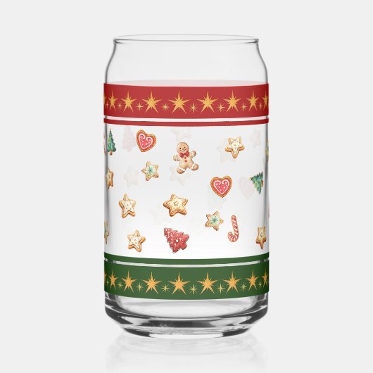 Can Glass with Christmas Cookies Blikvorm Glas (Voorkant)