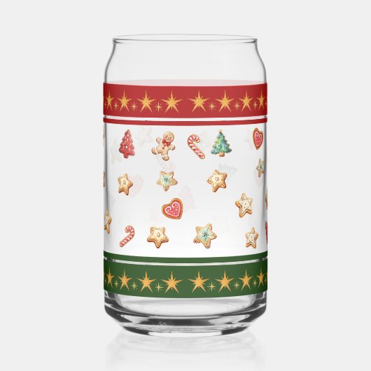Can Glass with Christmas Cookies Blikvorm Glas (Rechts)