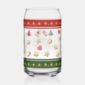 Can Glass with Snowman and Christmas Cookies Blikvorm Glas (Rechts)