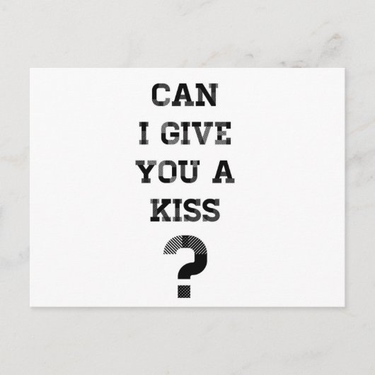 Can I Give You A Kiss? Briefkaart (Voorkant)
