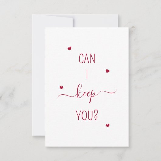 Can I Keep You Cute Romantic Proposal Bouquet Card (Voorkant)