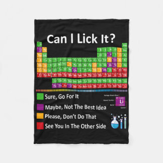 Can I Lick It Periodic Table Chart Science Teacher Fleece Deken