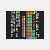 Can I Lick It Periodic Table Chart Science Teacher Fleece Deken (Voorkant (Horizontaal))