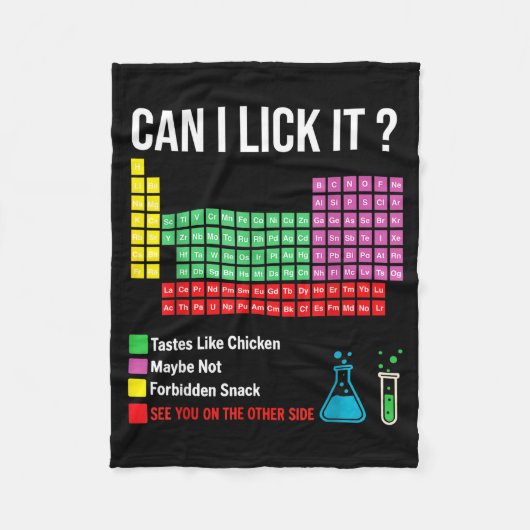 Can I Lick It Periodic Table Chart Science Teacher Fleece Deken (Voorkant)