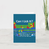 Can I Lick It Periodic Table Chart Science Teacher Kaart (Voorkant)