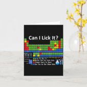 Can I Lick It Periodic Table Chart Science Teacher Kaart (Gele Bloem)