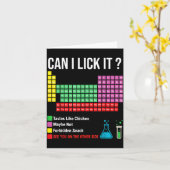 Can I Lick It Periodic Table Chart Science Teacher Kaart (Gele Bloem)