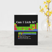Can I Lick It Periodic Table Chart Science Teacher Kaart (Gele Bloem)