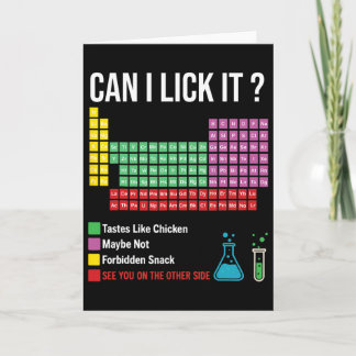 Can I Lick It Periodic Table Chart Science Teacher Kaart