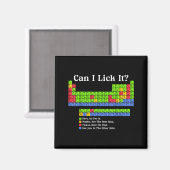 Can I Lick It Periodic Table Chart Science Teacher Magneet (Voorkant / Achterkant)
