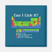 Can I Lick It Periodic Table Chart Science Teacher Magneet (Voorkant)