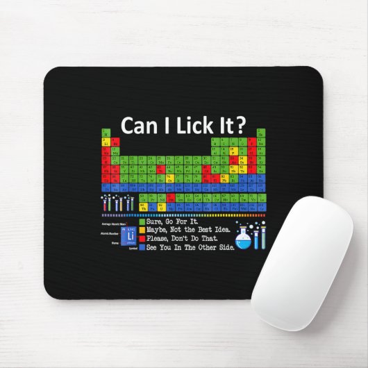 Can I Lick It Periodic Table Chart Science Teacher Muismat (Met muis)