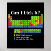 Can I Lick It Periodic Table Chart Science Teacher Poster (Voorkant)
