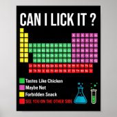 Can I Lick It Periodic Table Chart Science Teacher Poster (Voorkant)