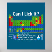 Can I Lick It Periodic Table Chart Science Teacher Poster (Voorkant)