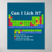 Can I Lick It Periodic Table Chart Science Teacher Poster (Voorkant)
