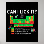 Can I Lick It Periodic Table Chart Science Teacher Poster (Voorkant)