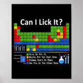 Can I Lick It Periodic Table Chart Science Teacher Poster (Voorkant)
