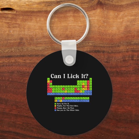 Can I Lick It Periodic Table Chart Science Teacher Sleutelhanger (Voorkant)