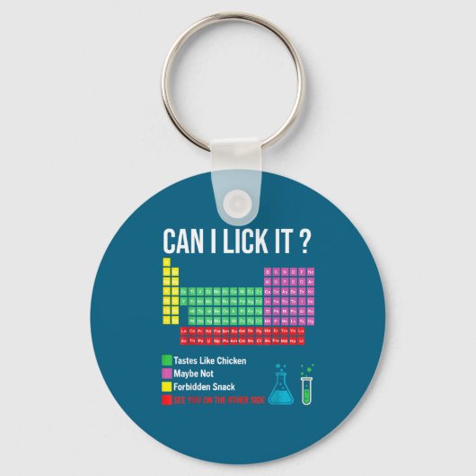 Can I Lick It Periodic Table Chart Science Teacher Sleutelhanger (Voorkant)