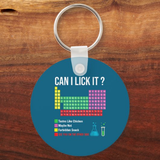 Can I Lick It Periodic Table Chart Science Teacher Sleutelhanger (Voorkant)