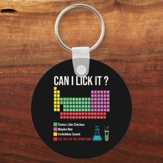 Can I Lick It Periodic Table Chart Science Teacher Sleutelhanger (Voorkant)