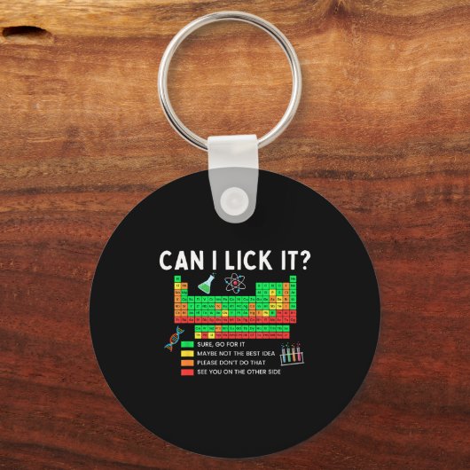 Can I Lick It Periodic Table Chart Science Teacher Sleutelhanger (Voorkant)