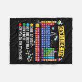 Can I Lick It Periodic Table Funny Science Chemist Fleece Deken (Voorkant (Horizontaal))