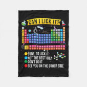 Can I Lick It Periodic Table Funny Science Chemist Fleece Deken (Voorkant)