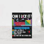 Can I Lick It Periodic Table Funny Science Chemist Kaart (Voorkant)