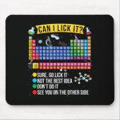 Can I Lick It Periodic Table Funny Science Chemist Muismat (Voorkant)