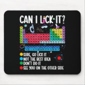 Can I Lick It Periodic Table Funny Science Chemist Muismat (Voorkant)