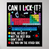 Can I Lick It Periodic Table Funny Science Chemist Poster (Voorkant)